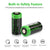 Enegitech CR123A Lithium Batteries, CR17345 123 3V Battery 1600mAh Non-Rechargeable 6Pack