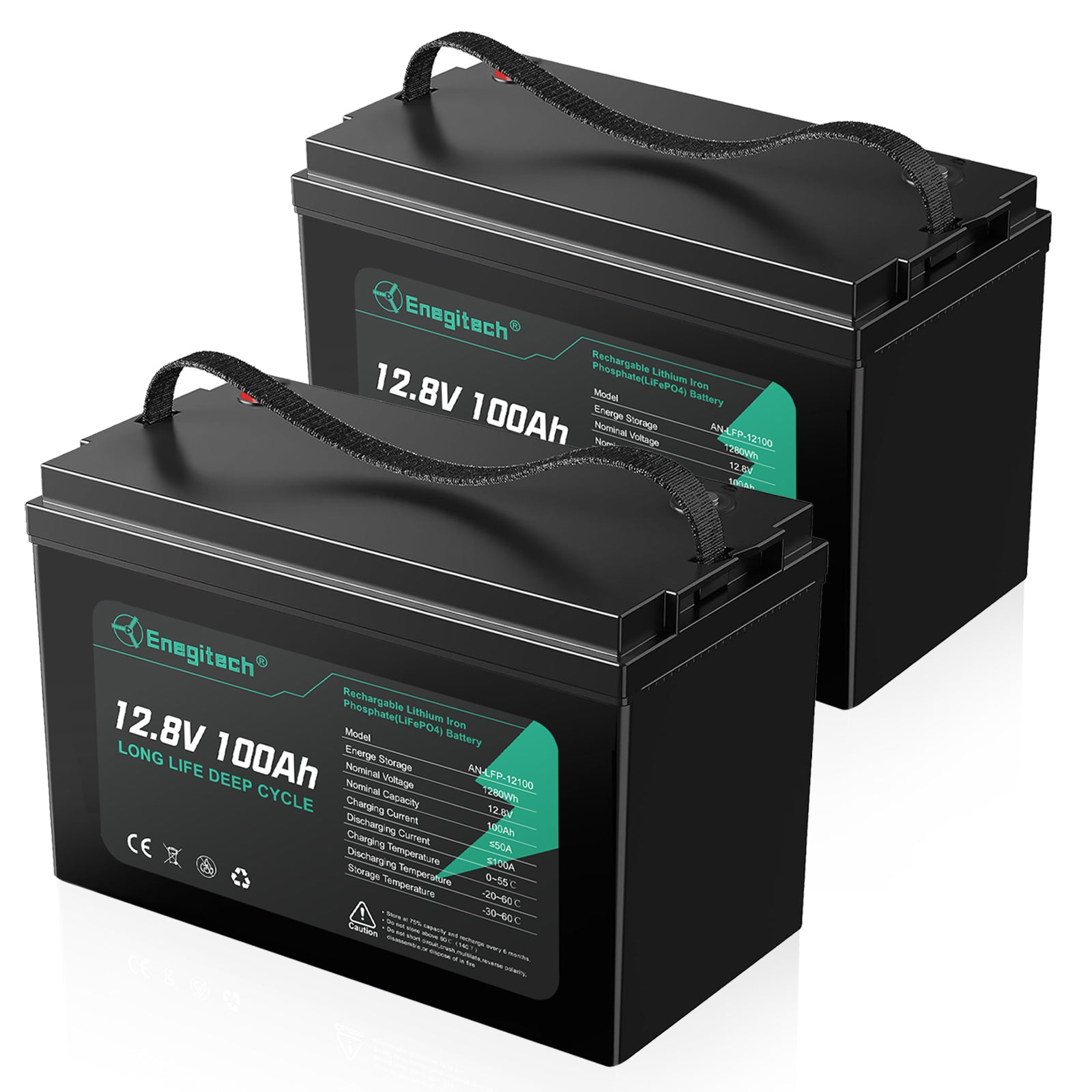 thumbnail image 2 of Humsienk 12V 100Ah LiFePO4 Lithium Battery – 1280Wh Deep Cycle W/ BMS – RV Solar Marine Off-Grid 2 of 5