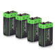 Enegitech 9Volt 1200mAh Lithium Battery 4 Pack
