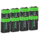 Enegitech 9V Lithium Battery 1200mAh Non-Rechargeable 8 Pack