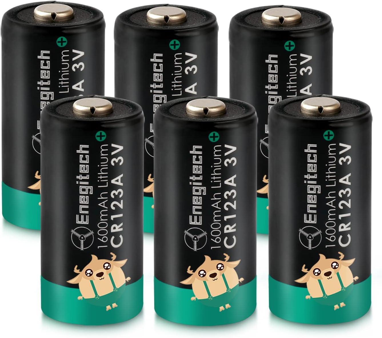 Upgraded] CR123A 3V Lithium Non-Rechargeable Batteries 1600mAh - 6 Pa –  Enegitech