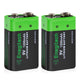 Enegitech 9V Lithium Battery 1200mAh Non-Rechargeable 2 Pack
